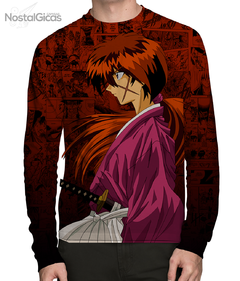 Camisa Manga Longa Kenshin Himura Mangá