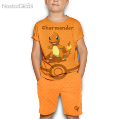Kit Infantil Camisa + Short Charmander