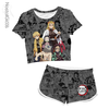 Kit Feminino Cropped + Short Demon Slayer