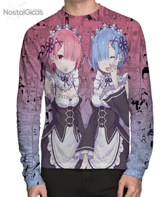 Camisa Manga Longa Ram e Rem Mangá