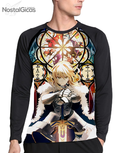 Camisa Manga Longa Raglan Fate Estampa Total