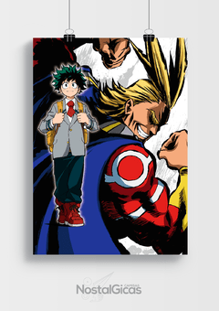 Poster Izuku Midoriya e All Might - Boku no Hero Academia