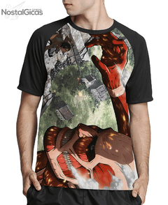 Camisa Raglan Attack On Titan