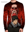 Camisa Manga Longa Bertholdt Hoover Mangá - Titã Colossal