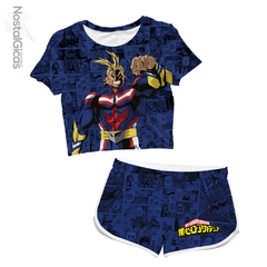 Kit Feminino Cropped + Short All Might - Boku no Hero Academia