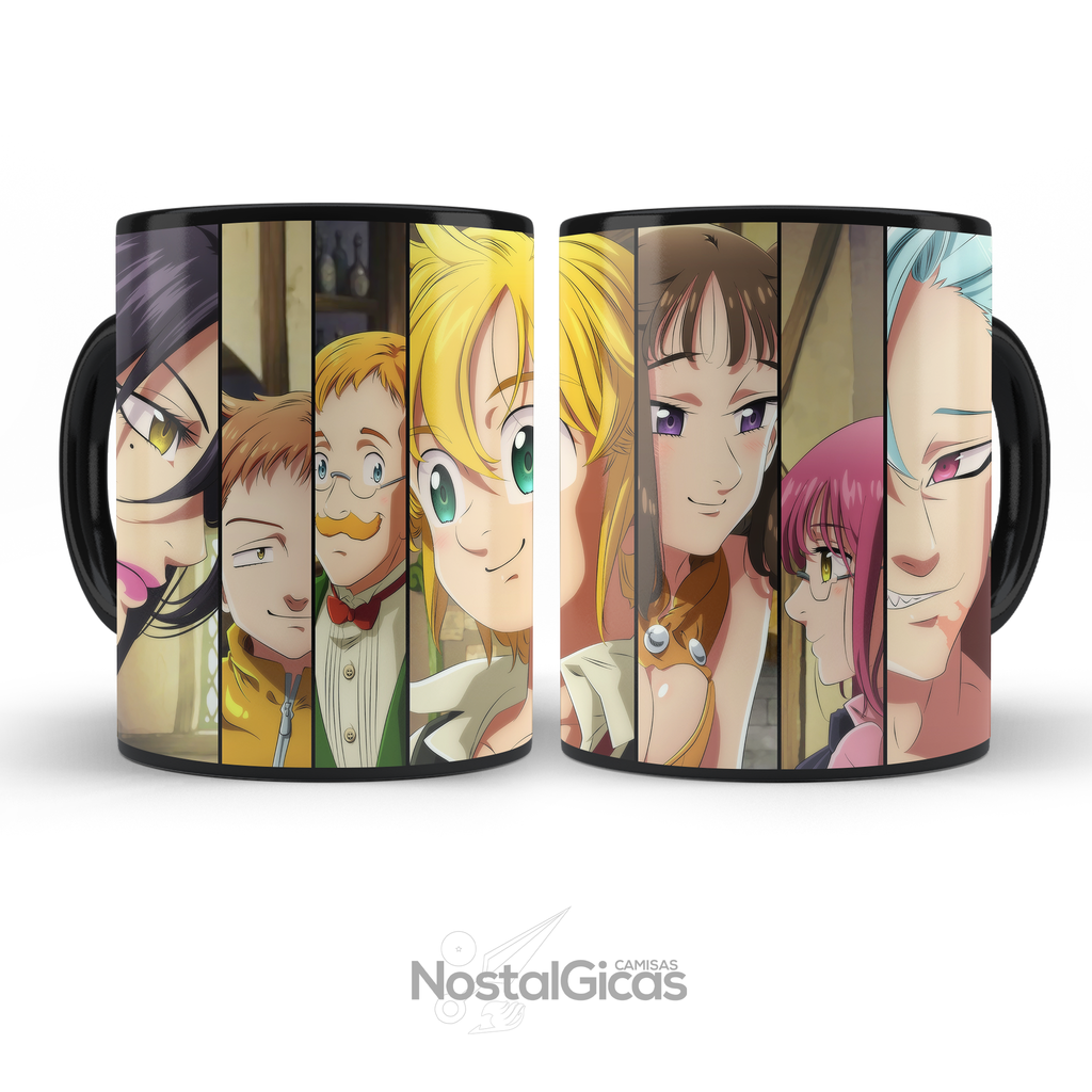 kit Personalizado Anime Sete Pecados Capitais + camiseta