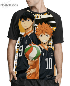 Camisa Raglan Kageyama e Hinata Haikyuu