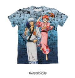 Camisa Exclusiva Gintoki & Kagura Gintama Mangá