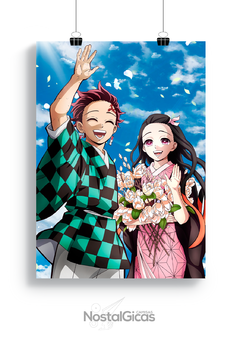 Poster Tanjiro e Nezuko - Kimetsu no Yaiba