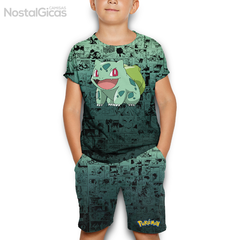 Kit Infantil Exclusivo Camisa + Short Bulbasaur