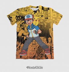 Camisa Exclusiva Ash e Pikachu Pokémon Mangá