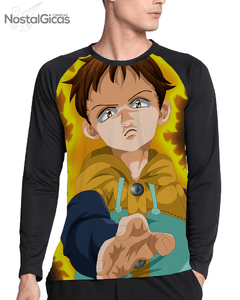 Camisa Manga Longa Raglan King Nanatsu no Taizai Estampa Total MOD.02