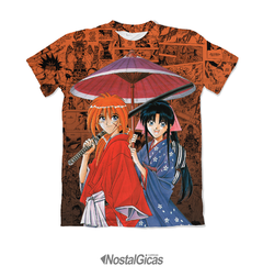 Camisa Exclusiva Kenshin Himura e Kaoru Kamiya Mangá