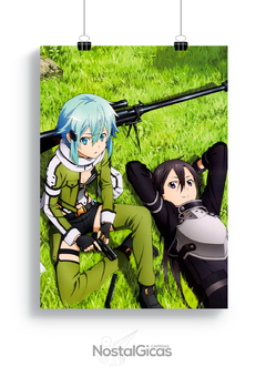 Poster Sinon e Kirito - Sword Art Online GGO