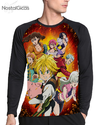 Camisa Manga Longa Raglan Nanatsu no Taizai Estampa Total