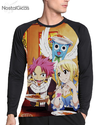 Camisa Manga Longa Raglan Natsu e Lucy Estampa Total