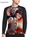 Camisa Manga Longa Raglan Kaneki Ken Tokyo Ghoul Estampa Total