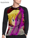 Camisa Manga Longa Raglan Meliodas Estampa Total