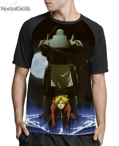 Camisa Raglan Edward e Alphonse Fullmetal Alchemist MOD.3 - comprar online