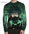 Camisa Manga Longa Izuku Midoriya Mangá