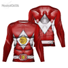 Camisa Manga Longa Uniforme Power Ranger Red