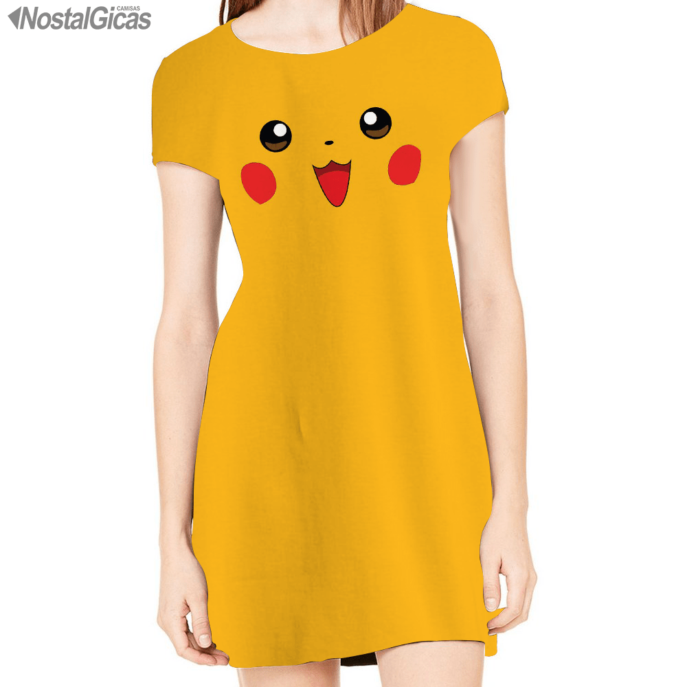 Vestido Infantil Pikachu - Pokémon  Floresça Ateliê - Floresça Ateliê  Infantil