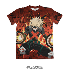 Camisa Exclusiva Bakugou Katsuki - Flame Mangá