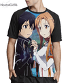 Camisa Raglan Kirito e Asuna