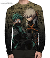 Camisa Manga Longa Midoriya Izuku e Bakugo Katsuki Mangá