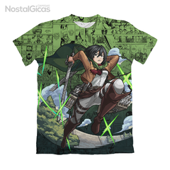 Camisa Exclusiva Mikasa Ackerman Mangá - Green