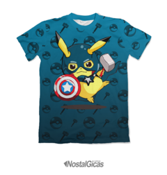Camisa Exclusiva Pikachu Capitão Vingador