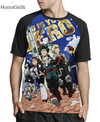 Camisa Raglan Boku no Hero Academia Estampa Total Frente MOD.02