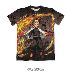 Camisa Exclusiva Kyojuro Rengoku Mangá - Demon Slayer