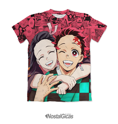 Camisa Exclusiva Nezuko Kamado e Tanjiro Kamado Mangá - Smile