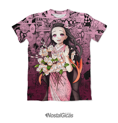 Camisa Exclusiva Nezuko Kamado - Flowers Mangá