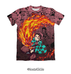 Camisa Exclusiva Tanjiro Kamado - Flames - Mangá