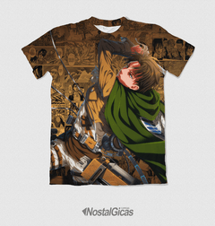 Camisa Exclusiva Levi Ackerman Mangá - Tropa de Exploração