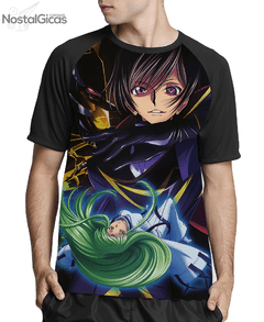 Camisa Raglan Code Geass Estampa Total Frente MOD.06