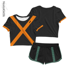 Kit Feminino Cropped + Short Uniforme Bakugou