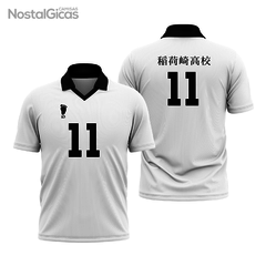 Camisa Gola Polo Uniforme Inarizaki High - Haikyuu (Número Personalizável)