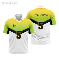 Camisa Gola Polo Uniforme Itachiyama - Haikyuu (Número Personalizável)