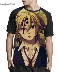 Camisa Raglan Meliodas Nanatsu no Taizai Estampa Total Frente MOD.02