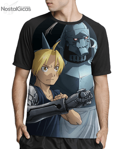 Camisa Raglan Fullmetal Alchemist Estampa Total Frente MOD.04