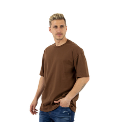 Remera Oversize Manga Corta Chocolate - comprar online