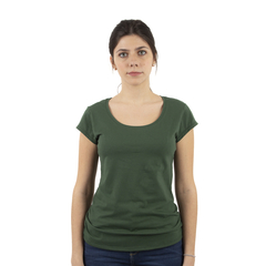 Remera Mujer Manga Corta Verde Oscuro