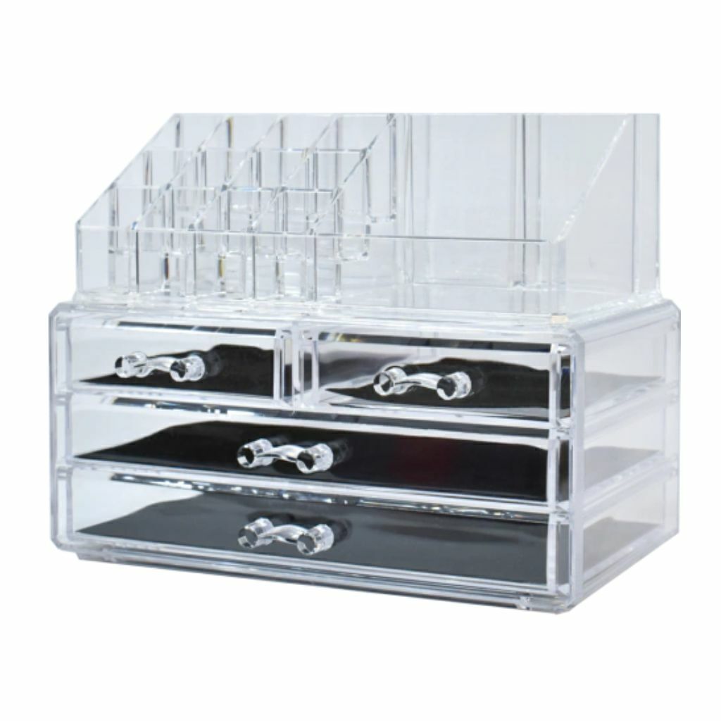 Organizador De Acrilico Para Maquillaje Cosmeticos 4 Cajones Q11510