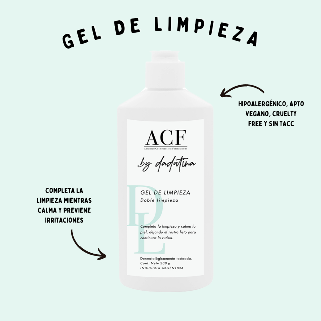 Aceite Limpiador + Gel Limpieza Facial Rostro Acf Dadatina