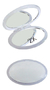 Espejo De Cartera 2x Ovalado Acrílico Blanco Negro E1090 - comprar online