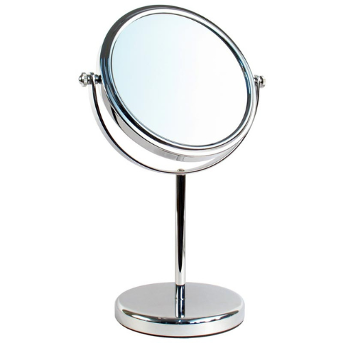 Espejo Para Maquillaje Con Luz Led Metal 17cm Zoom X5 E163