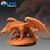 Dragão Vermelho Jovem - Sem Pintura, Miniatura 3D Grande Para Rpg de Mesa
